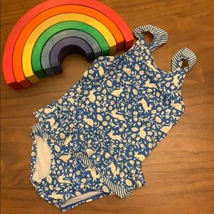 EUC mini boden bunny blue swimsuit 24m